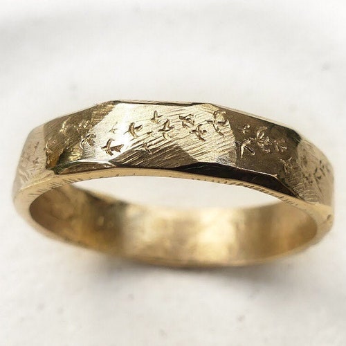 Gold Leaf Wedding Ring Gold Wedding Leaf Ring Leaves Wedding Etsy Israel