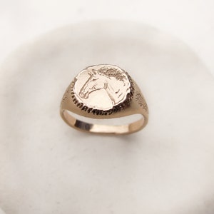 Horse Ring Gold Equestrian Jewelry in 14k or 18k image 10