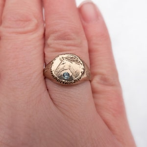 Horse Ring Gold Equestrian Jewelry in 14k or 18k image 3