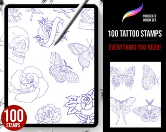 Procreate Essential Tattoo Stencils Vol 1