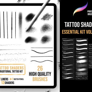 Procreate Tattoo Essential Shaders Kit vol.2
