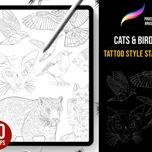 Procreate Essential Neo-Traditional/realism stamp brushes