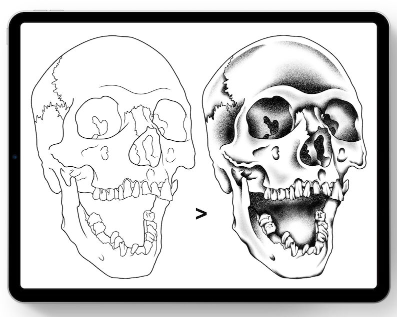 Procreate Essential Tattoo Stencils Vol 1 Etsy