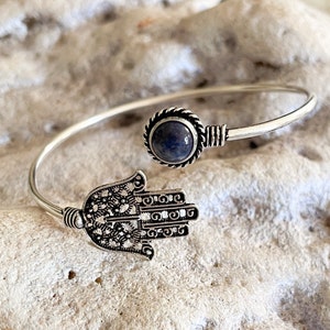 Zilveren armband Vintage lapis lazuli Indiaas zilver, tribale sieraden. Zilver 925/ spirituele armband/ vintage design