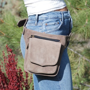 Leder Geldbörse Leder Gürteltasche Damen Leder Bauchtasche Braun Gürteltasche Hip Bag Gürtel Damen Hüfttasche für Frauen Hip Bag Leder Hand Free Bag