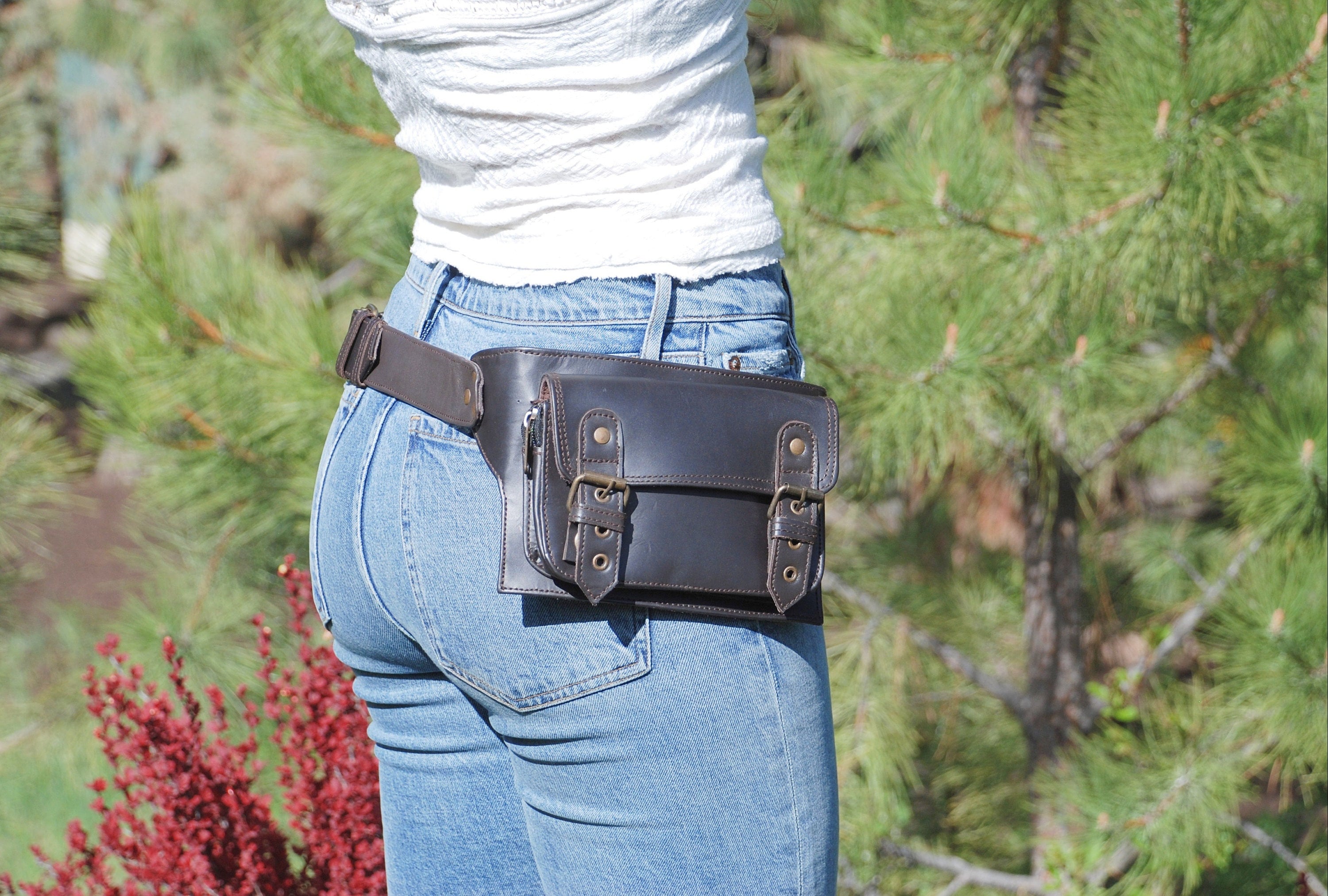 Leather hip bag hotsell