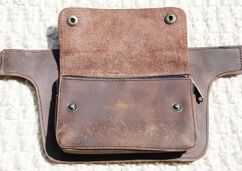 Brown Leather Belt Simple Hip Bag Hip Bag for Women Fanny Pack for Men Festival Waist Bag Fanny Pack for Women Brown Leather Waist Bag