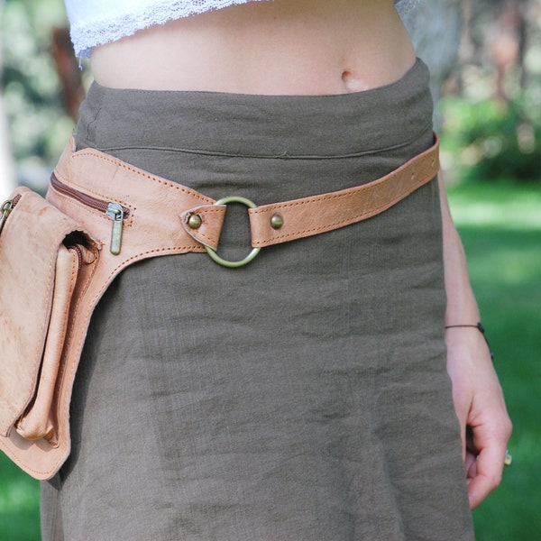 Leather Fanny Pack, Leather Waist Bag, Women Waist Pack, Leather Hip Bag, Leather Belt Bag, Festival Belt Bag, Travel Belt, Fanny Pack