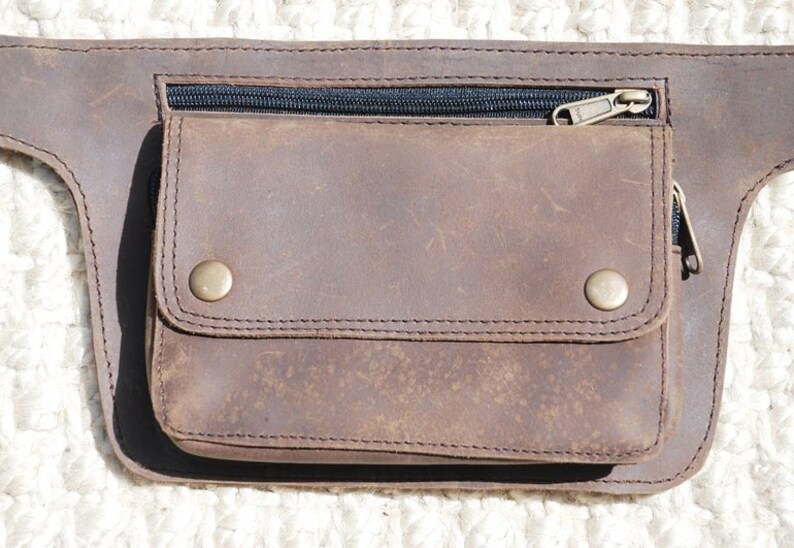 Brown Leather Belt Simple Hip Bag Hip Bag for Women Fanny Pack for Men Festival Waist Bag Fanny Pack for Women Brown Leather Waist Bag