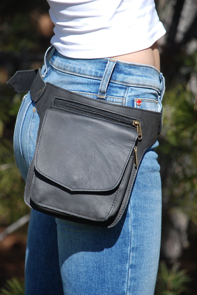 Hip Bag Black Leather Hip Bag Leather Belt Bag Belt Bag Fanny Pack Men Hip Bag Women Belt Bag Men Leather Fanny Pack