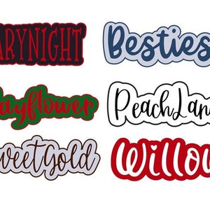 Iron-on Heat Transfer Vinyl (HTV) Name Decals