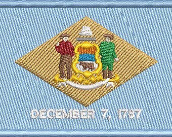 Embroidered Delaware Flag Patch