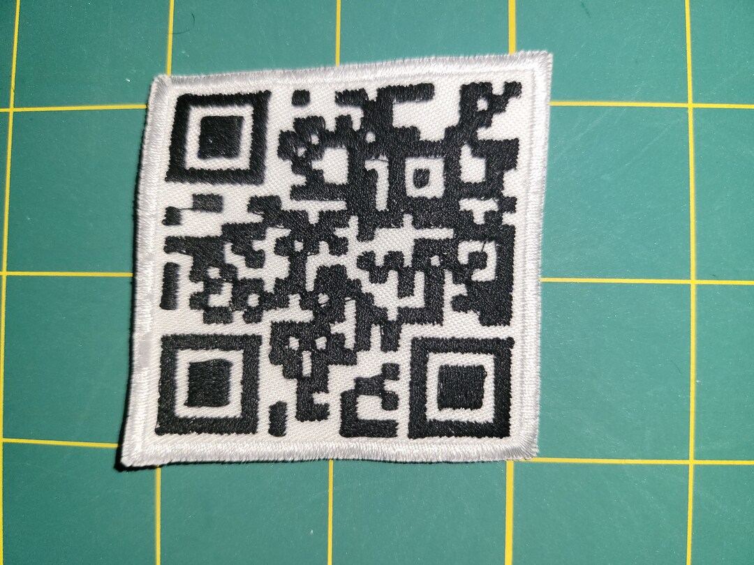 QR Code, QR Code Embroidery Patch, Sew on Patch, Iron on Patch
