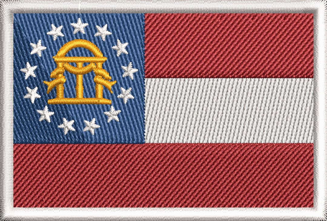 Embroidered Georgia Flag Patch - Etsy