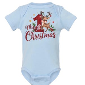 Baby&#39;s First Christmas short Sleeve Bodysuit