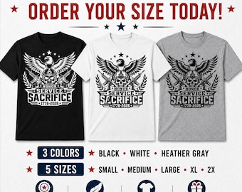 Patriotic Eagle Skull T-Shirt, Military Veteran Tribute Graphic Tee