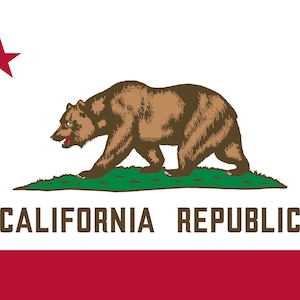 California State Flag Adhesive Decal, vinyl stickers
