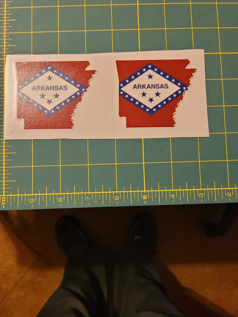 Arkansas Flag Map Adhesive Decal, Vinyl Stickers - Etsy