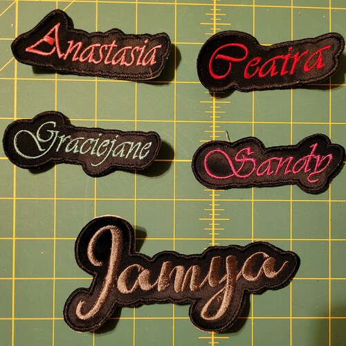 Embroidered Patch Custom Name Embroidery Name Tag Etsy