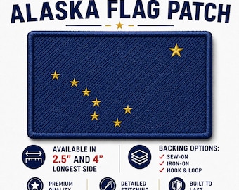Embroidered Alaska Flag Patch