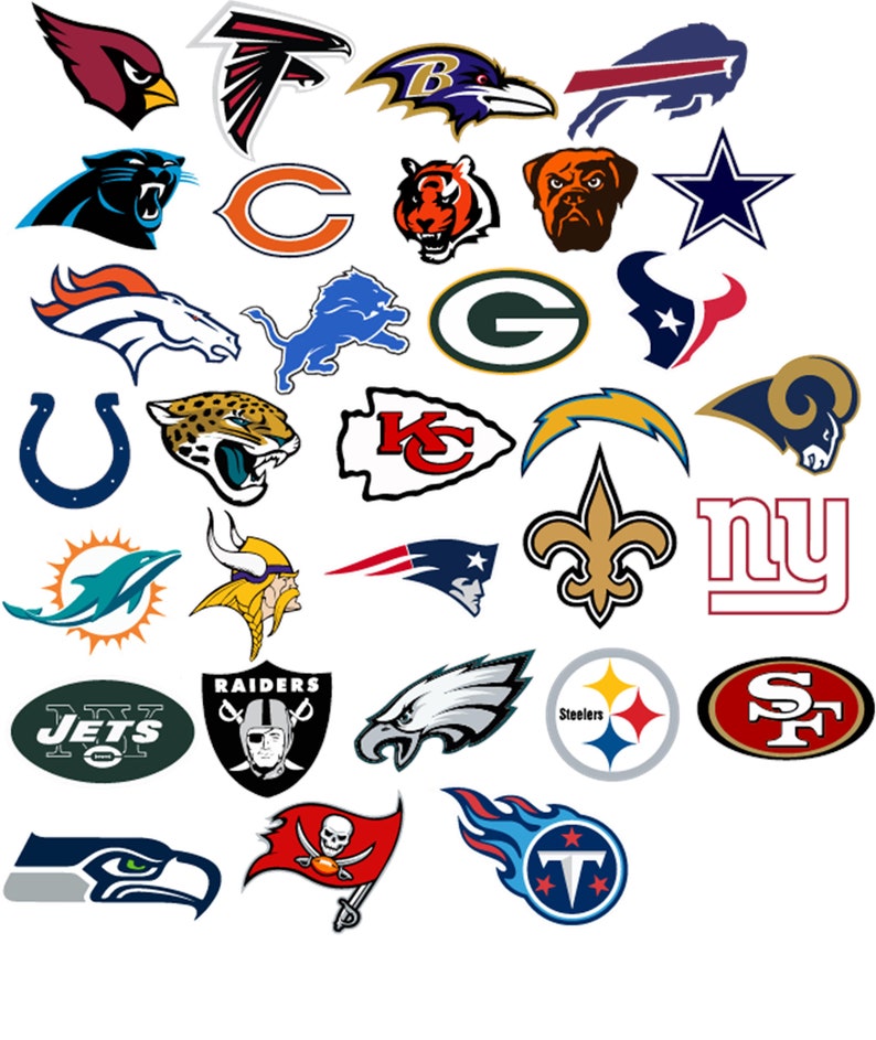 NFL Team Ironon Fusible Heat Transfer Vinyl HTV Logo Etsy