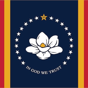 Mississippi State Flag Adhesive Decal, vinyl stickers