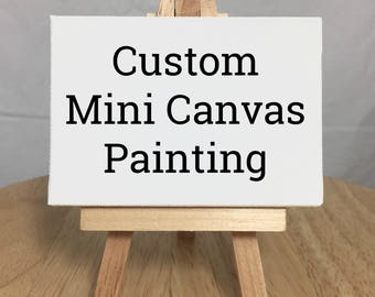 CUSTOM, Mini Canvas Painting. Miniature Canvas Art, Acrylic Painting, Mini Canvas art, Miniature Canvas Painting