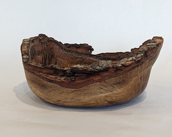 Burr Oak Natural Edge bowl, #1263