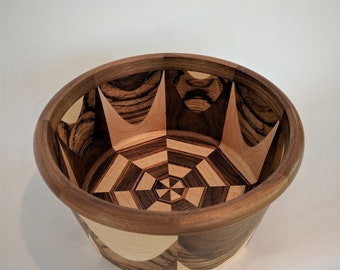 Segmented Bowl - Maple, Walnut, and Zebrawood