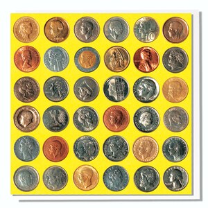 Moedas de cartão de aniversário