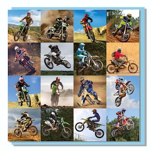 Motorrad Dirt Bike Geburtstagskarte