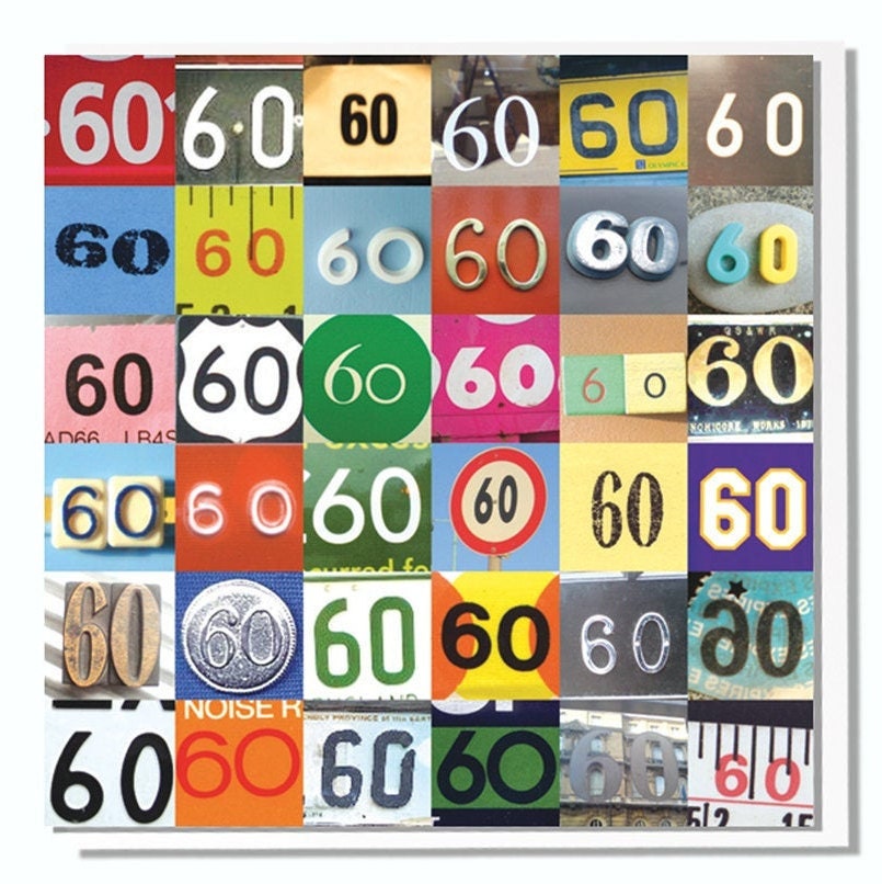 60th Birthday Card - Etsy