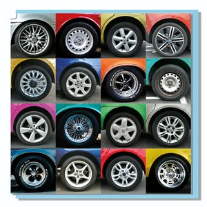 Cars Male Birthday Card Wheels