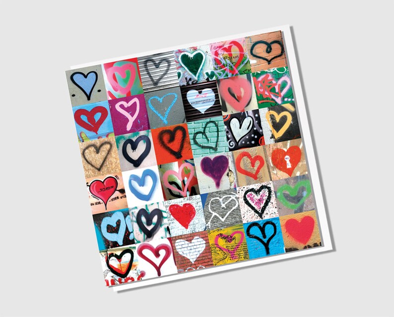 Love Hearts Graffiti Card image 6