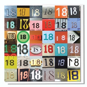 Cartão de aniversário de 18 anos