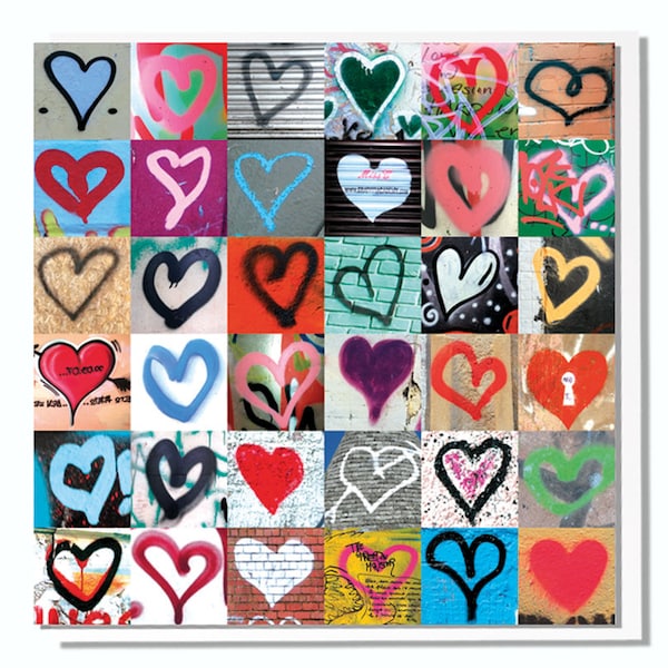 Love Hearts Graffiti Card