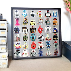 Robots | Robot Digital Art | High Quality Printable Poster | Wall Decor | Downloadable Wall Art | Vintage Toys | Robo Toy | Boy&#39;s Retro Gift