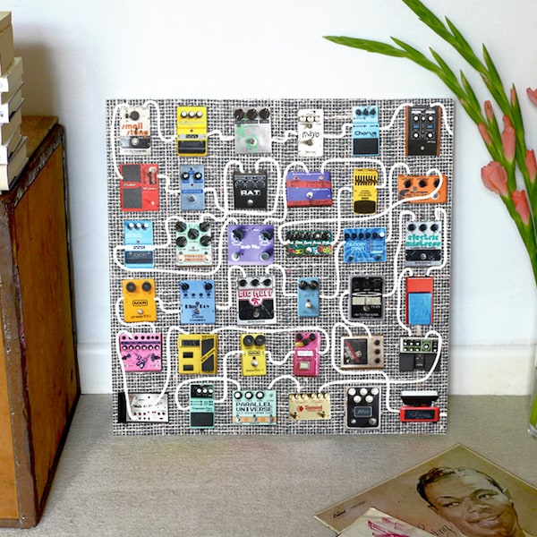 Guitar Pedals | Fuzz Box Digital Art | Wall Decor For Him | High Quality Printable Poster | Downloadable Art | FX Pedal | Music | Stomp Box