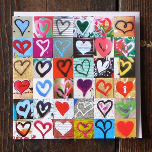 Love Hearts Graffiti Card image 4