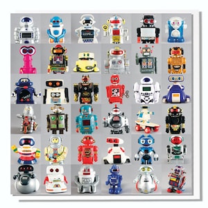 Geburtstagskarte Roboter