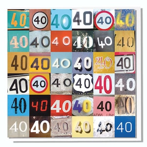 Carte du 40e anniversaire