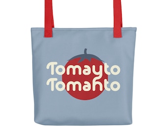 Tomato Graphic Tote Bag, Foodie Shoulder Bag