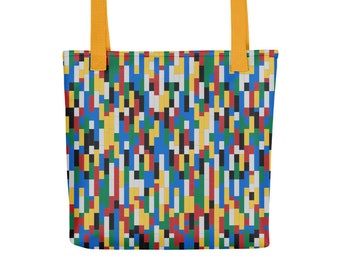 Building Blocks Tote Bags – Colorful / Fashion tote bag for women / Cute Birthday Girl Gift Idea / Building Bricks Toy Collector Totes