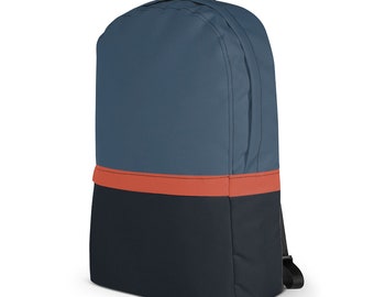 Tribeca Laptop Backpack – Turquoise, Orange & Grey, Water-Resistant