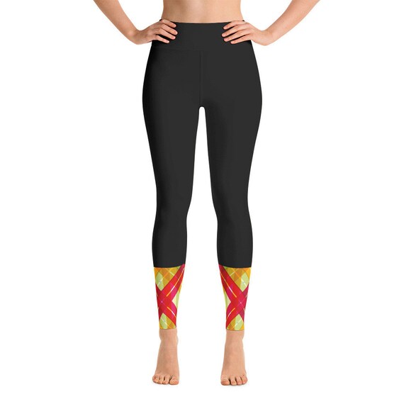 black yoga pants hot