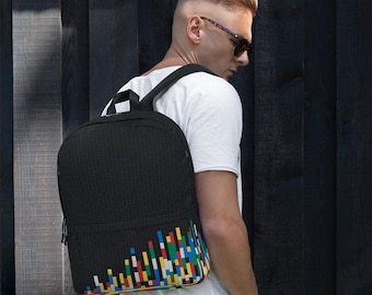 Building Blocks Laptop Backpack, Modern Commuter Bag