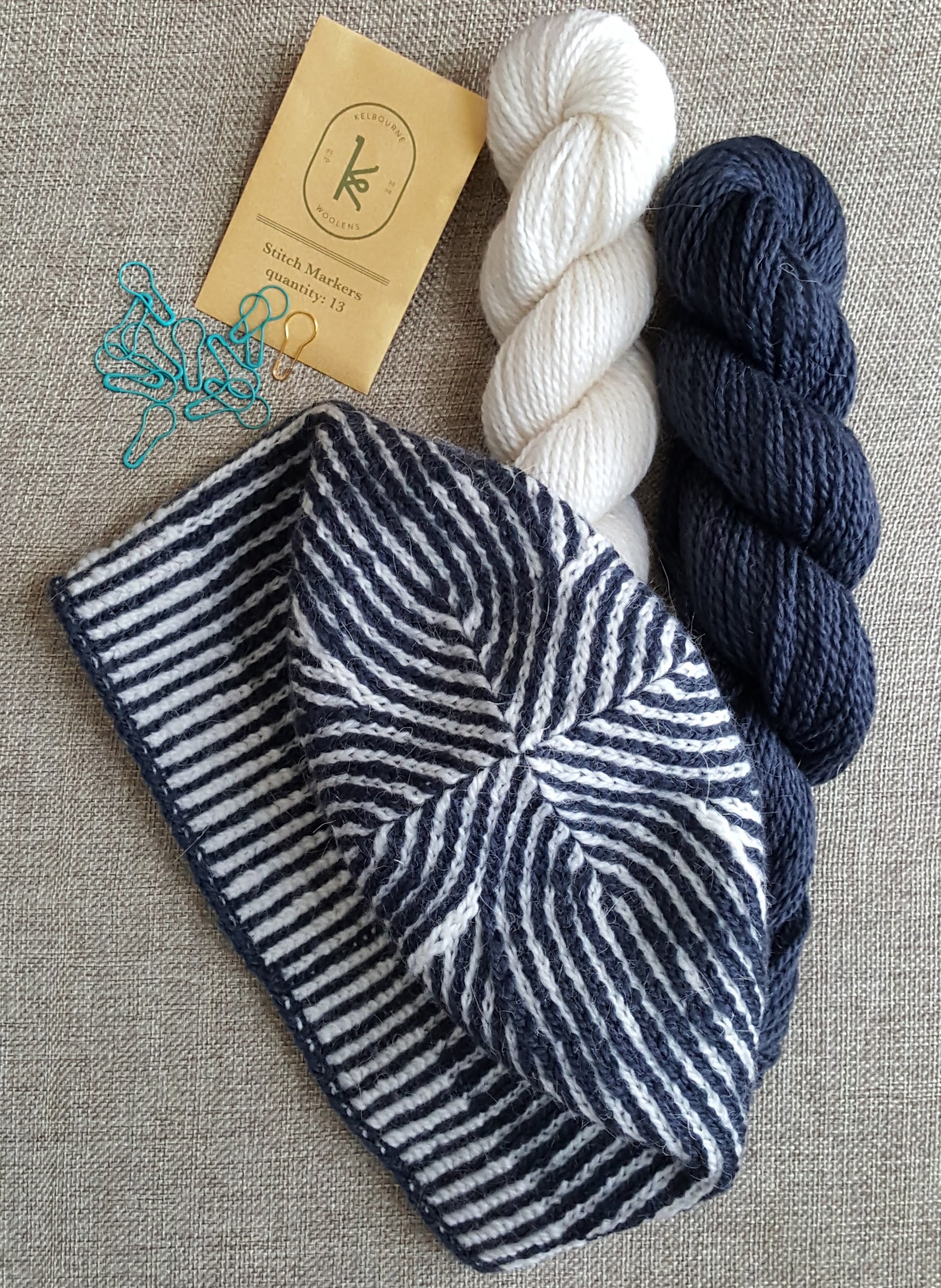 Knitting Kit for Fair Isle Stranded Colorwork Woolen Winter Hat