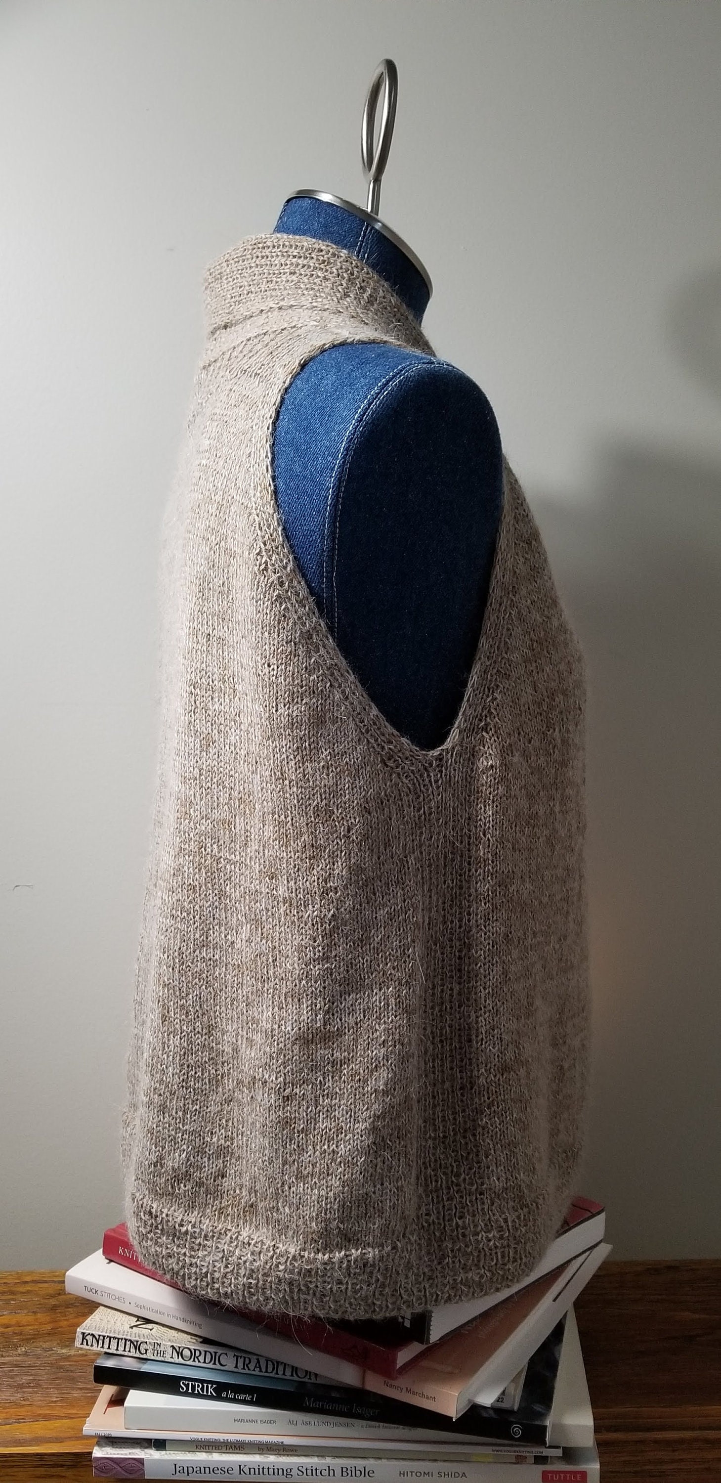Cozy Shawl Collar Vest Flattering pdf knitting pattern in sizes Classic Buttondown Vest