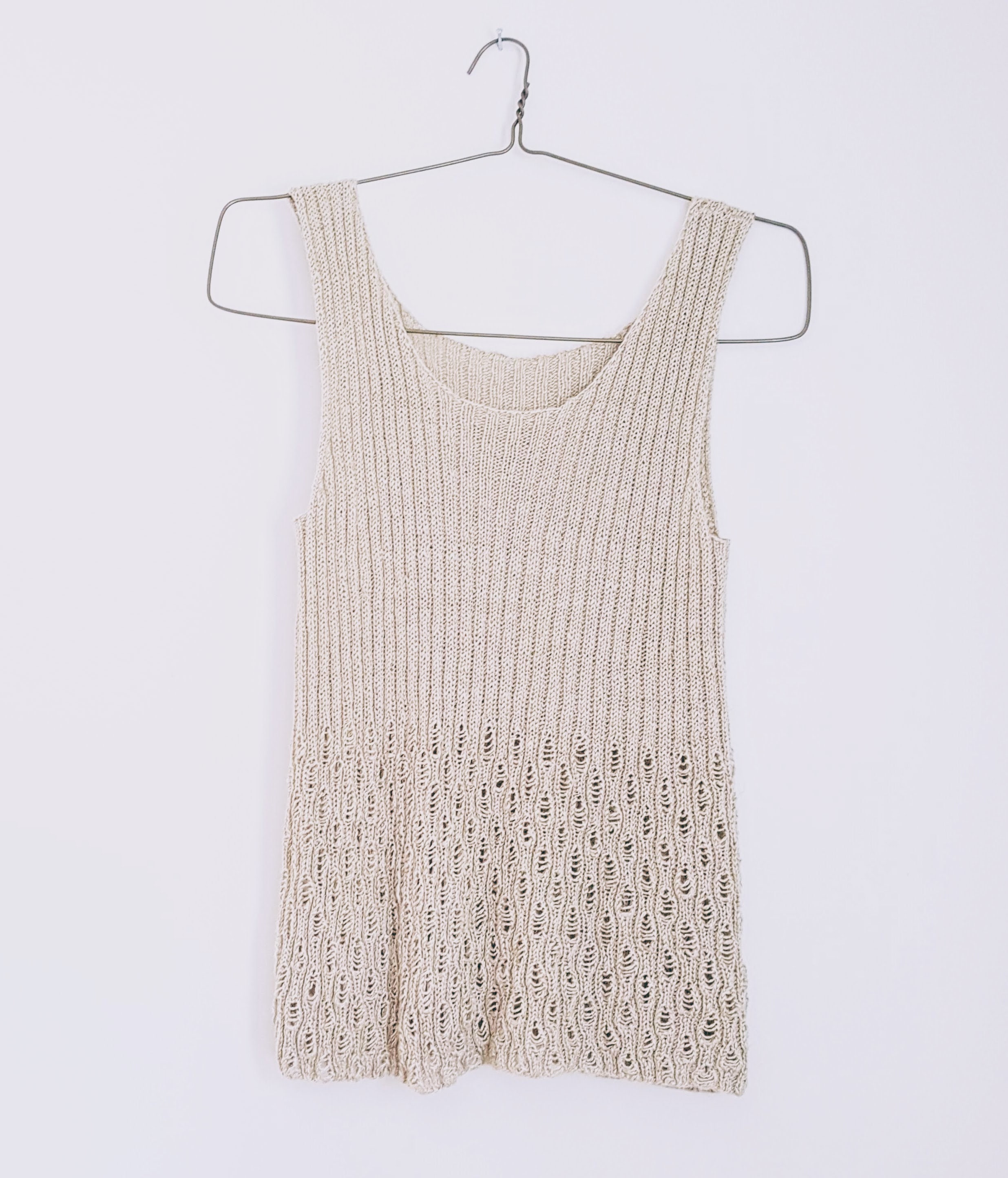 4 sizes - Sleeveless Linen Top Knitting Pattern Instant Download for ...