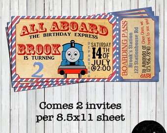 train invitation etsy
